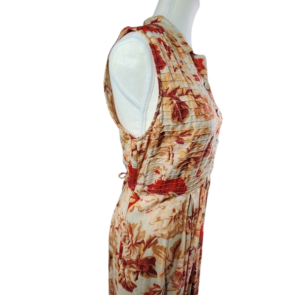 April Cornell Floral Midi Dress - Red and Cream - Picture 6 of 12